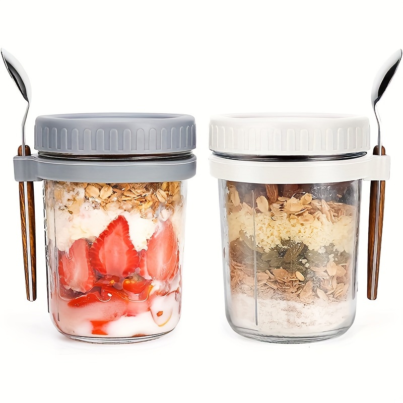Food Storage Set Glass - Tasse à flocons d'avoine en verre,