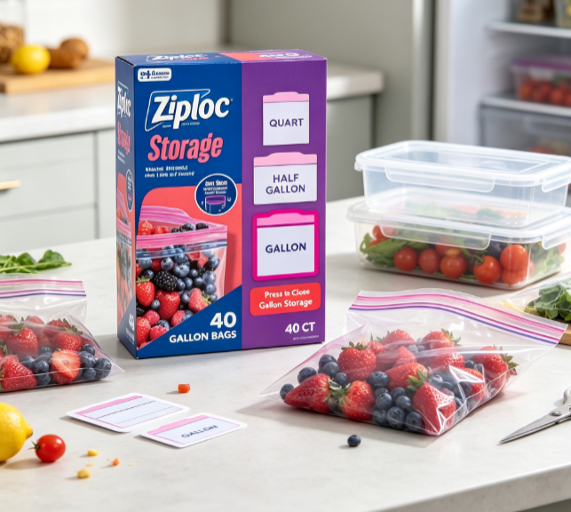 Food Storage Brands - Sacs de conservation alimentaire Ziploc, fournitures