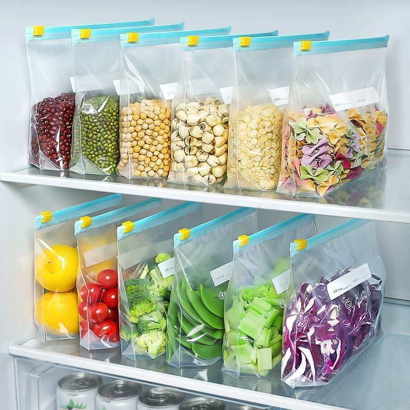 Food Storage Zipper Bags - 100 pièces curseur Gallon stockage des