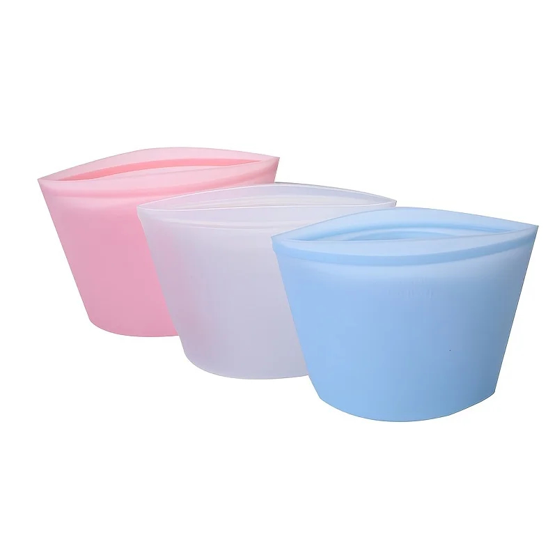 Food Storage Zipper Bags - Sacs de conservation réutilisables en silicone