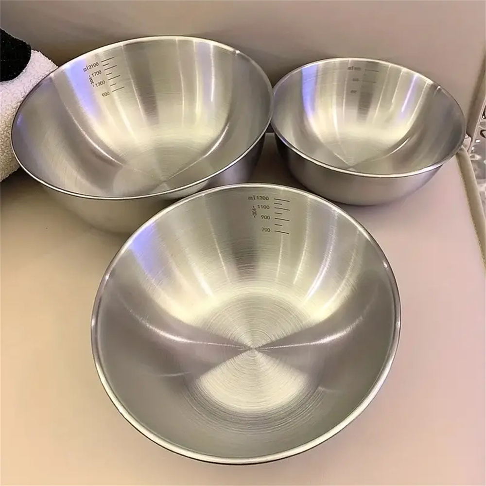 Food Storage Large - Ensemble de 3 bols en acier
