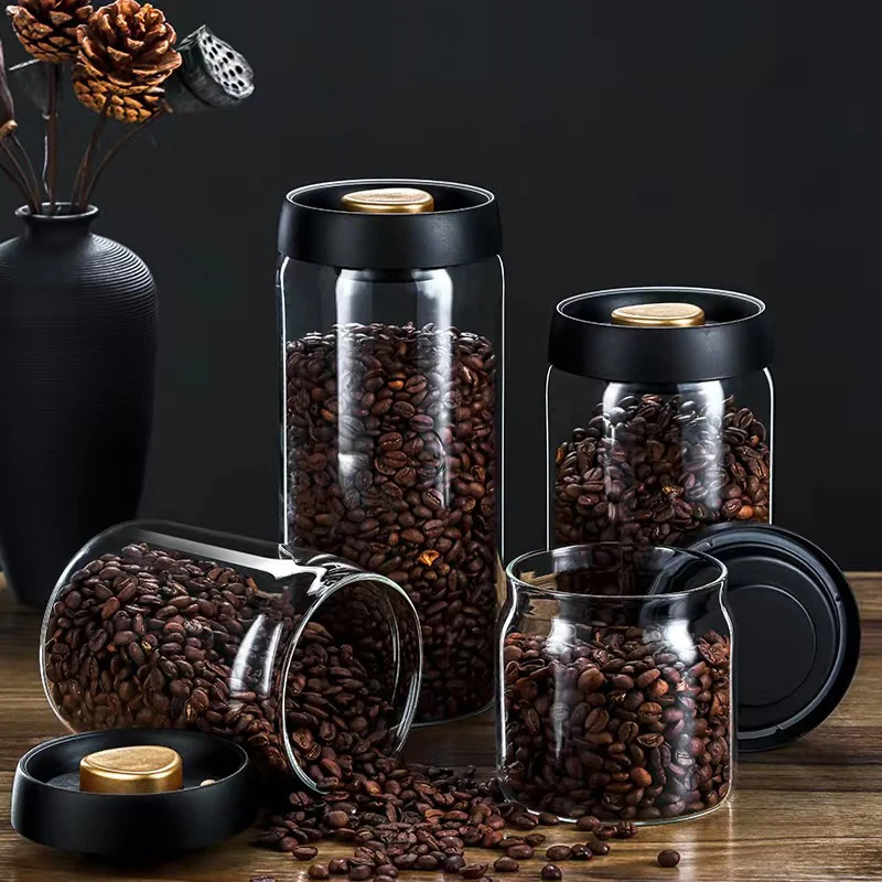 Food Storage Set Glass - Pot scellé sous vide pour grains