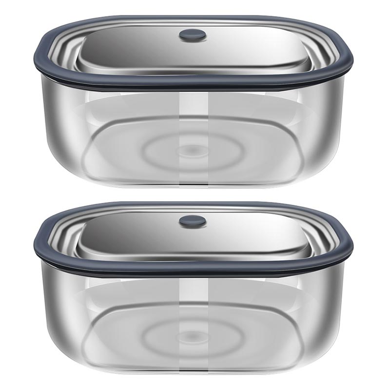 Food Storage Set Glass - Boîte à lunch rectangulaire en verre