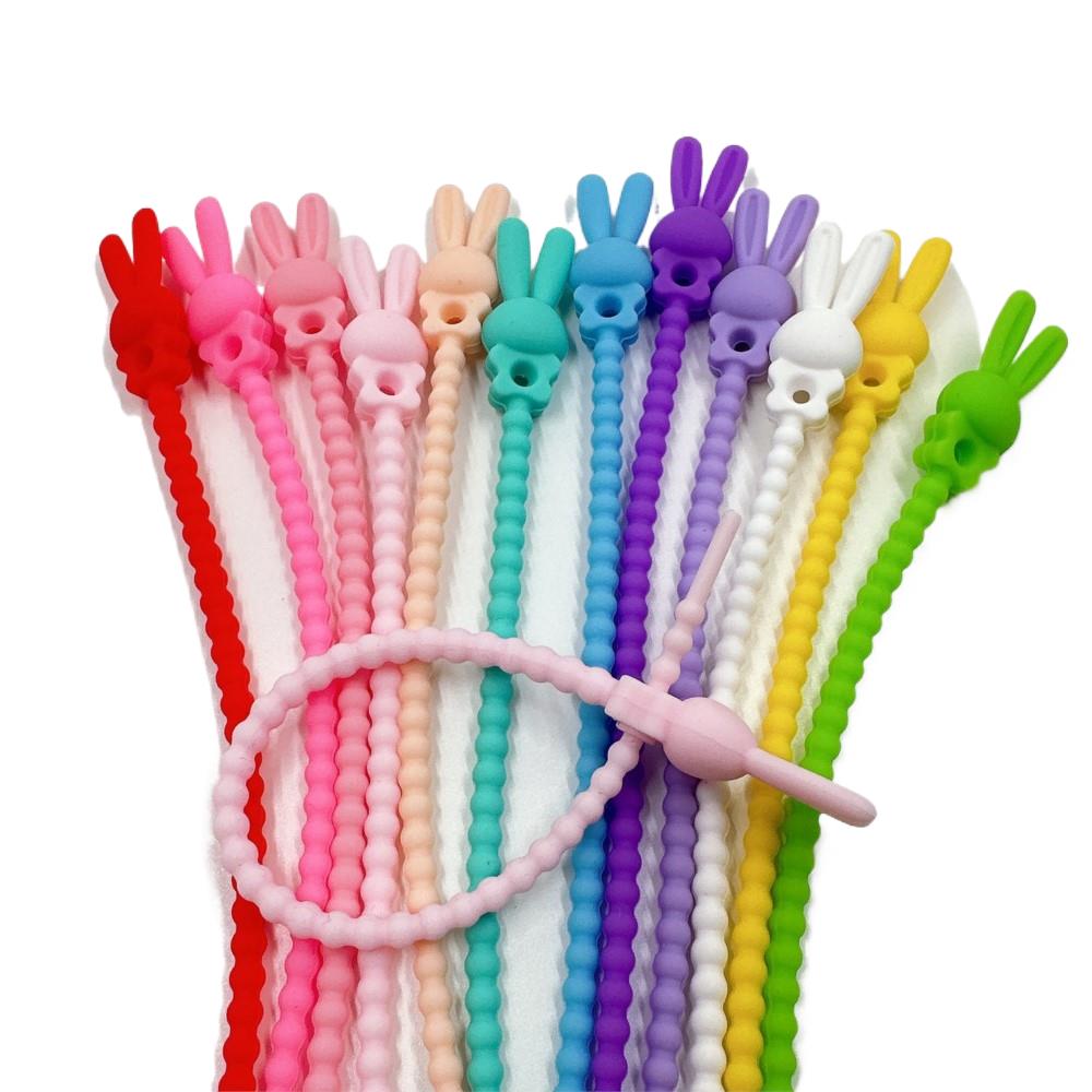 Food Storage Reusable Bags - Organisateur de câbles en Silicone, 10