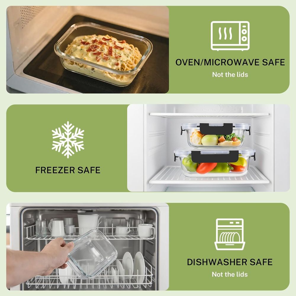 Ensemble de 8 récipients de co - Food Storage Set Glass avis et prix