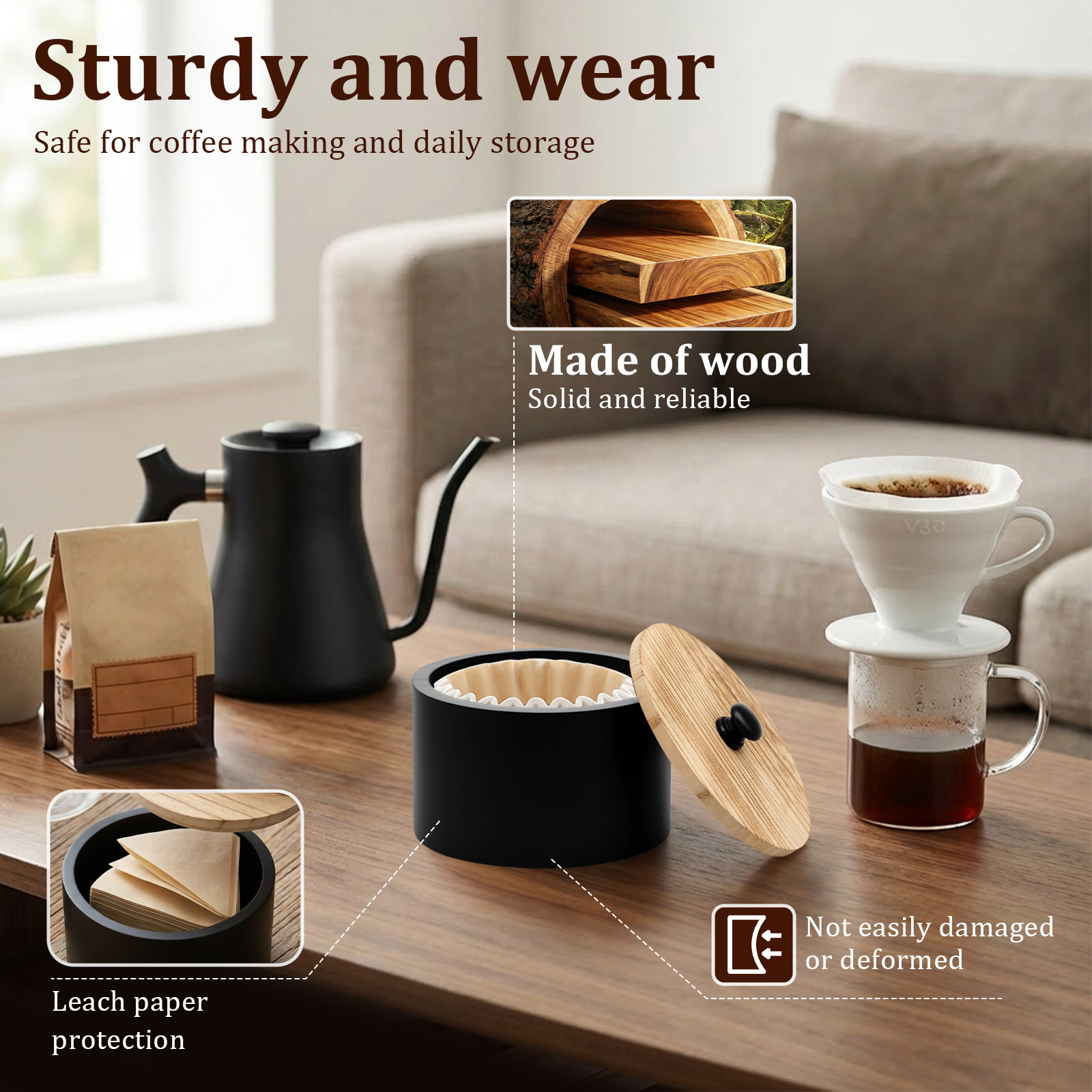 Support pour filtres à café en - Food Storage Reusable Bags avis et prix