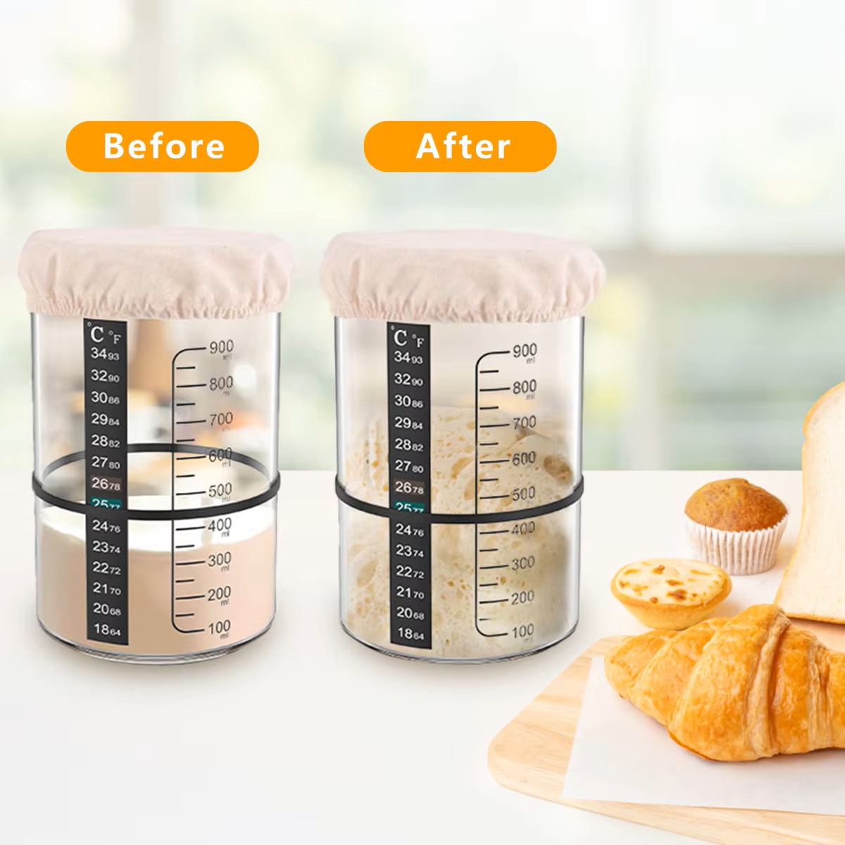 Ensemble de pots à levain 1500 - Food Storage Set Glass avis et prix