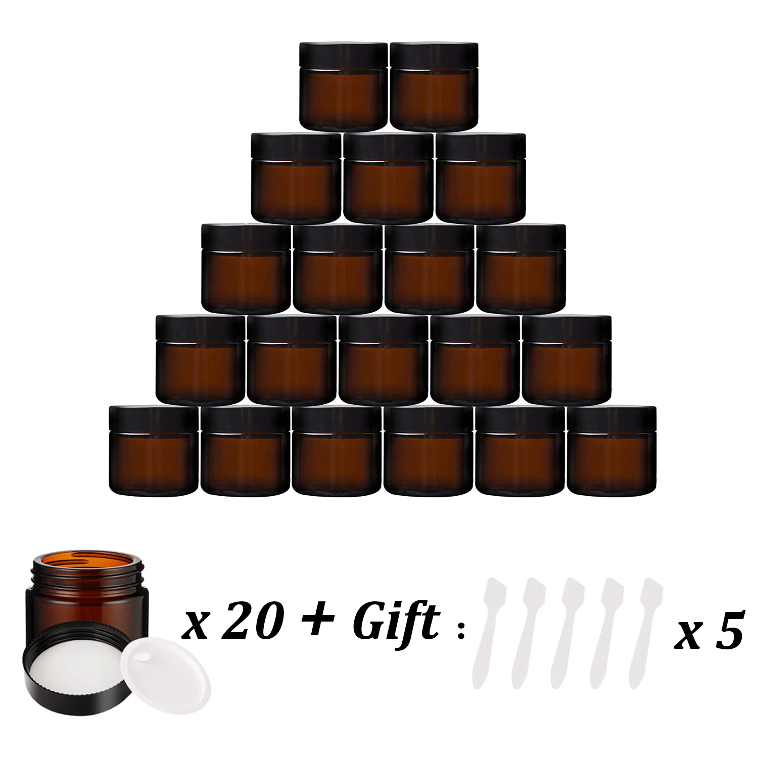 Petits pots en verre ambré ave - Food Storage Set Glass avis et prix